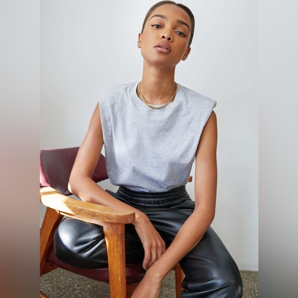 BABATON Shoulder pad grey top size XS NWOT - Picture 3 of 5